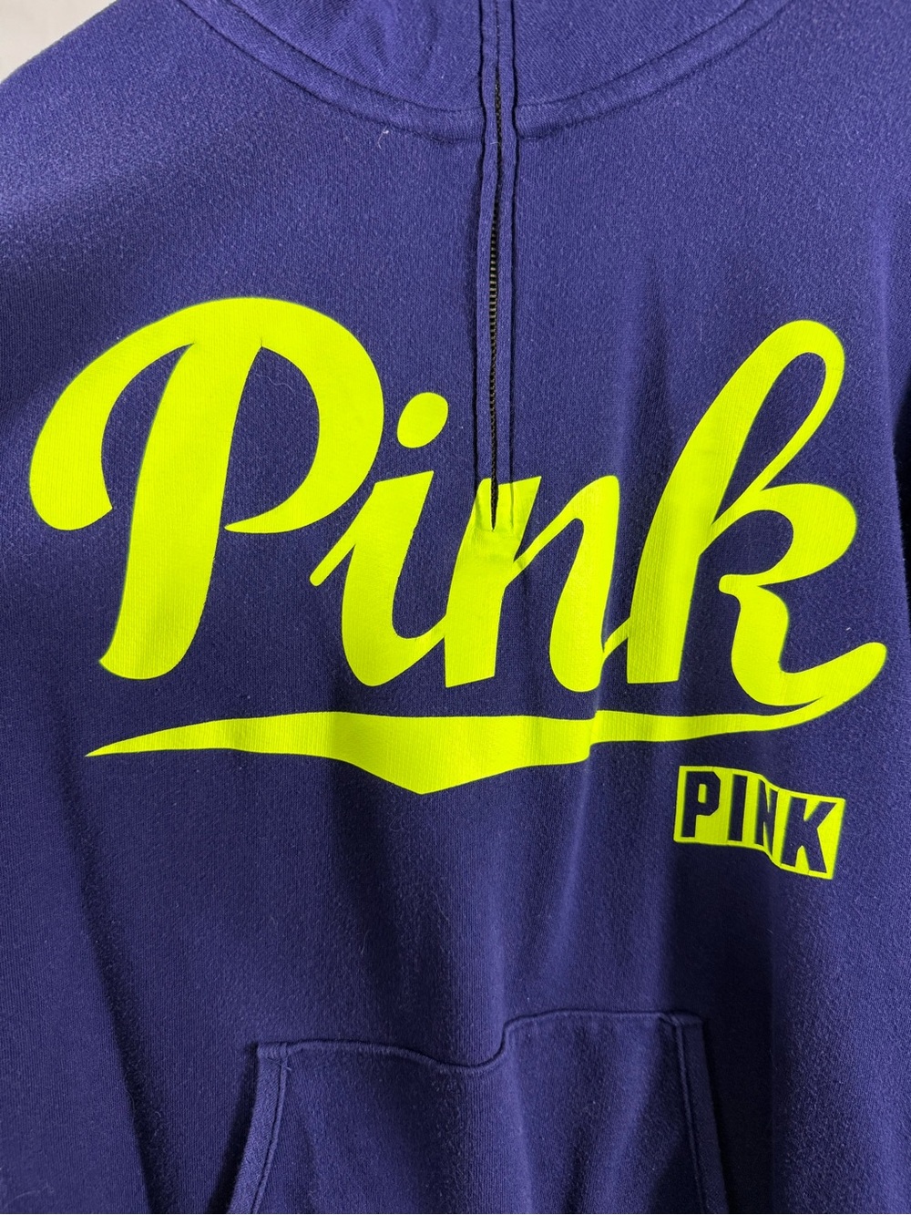 Victoria’s Secret PINK Purple Quarter Zip Sweatshirt Size Tag Missing Fits M